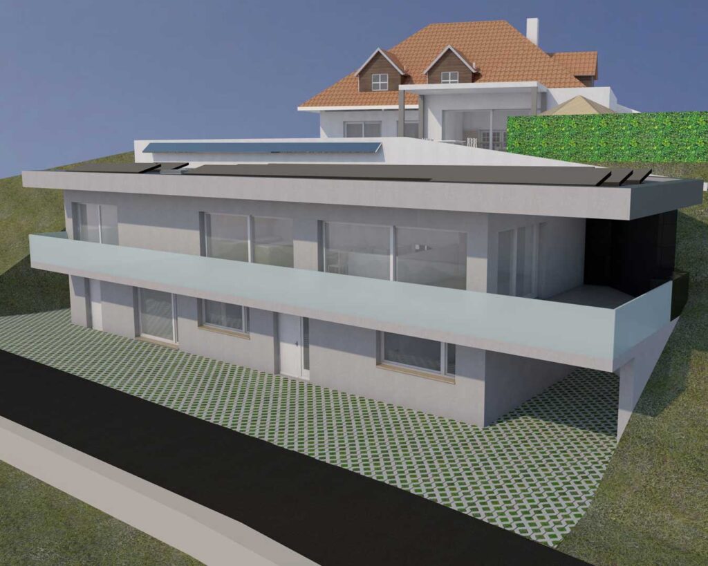 Visualisierung vom Einfamilienhaus Rütistrasse in Steinen