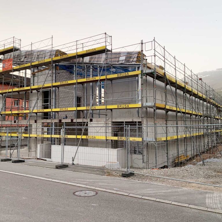 Rohbei eines Gewerbebaus