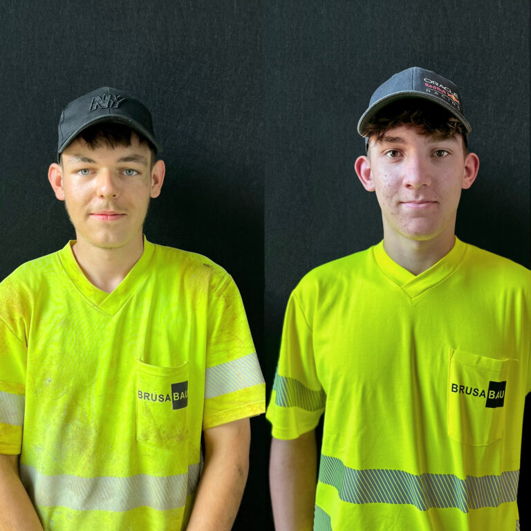 Die beiden neuen Lernenden Hochbau bei Brusa Bau - Nico und Levin