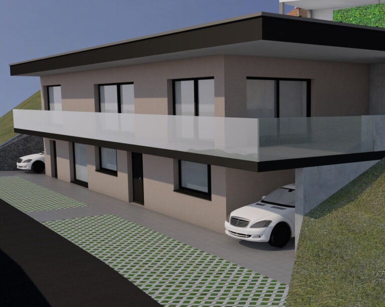 Rendering des geplanten Einfamilienhauses an der Rütistrasse in Steinen.