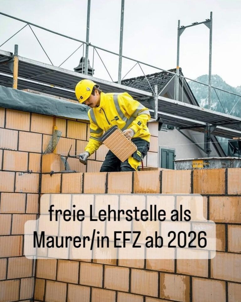 Freie Lehrstelle Maurer bei Brusa Bauunternehmung ab 2026