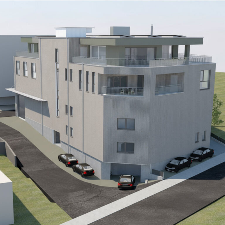 Visualisierung von einem Gewerbegebäude